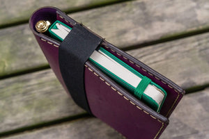Leather Rhodia A5 Notebook & iPad Mini Cover - Purple-Galen Leather