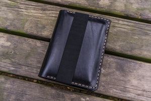 Leather Rhodia A6 Notebook Cover - Black-Galen Leather