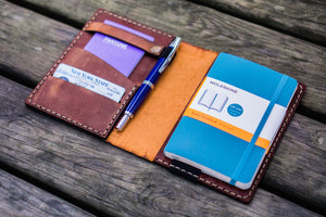 Leather Rhodia A6 Notebook Cover - Crazy Horse Tan-Galen Leather