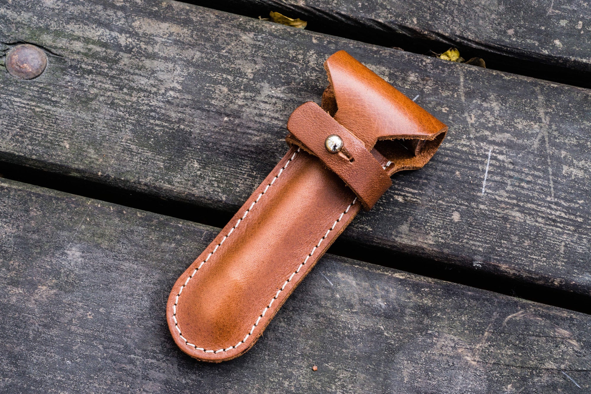 Safety Razor Disposable Razor Case Brown Leather Safety Razor Case - Galen Leather