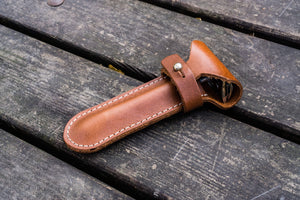 Leather Safety Razor Case - Brown-Galen Leather