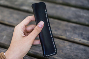 Leather Single Fountain Pen Case / Pen Pouch - Black-Galen Leather