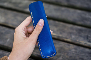 Leather Single Fountain Pen Case / Pen Pouch - Blue-Galen Leather