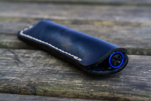 Leather Single Fountain Pen Case / Pen Pouch - Navy Blue-Galen Leather