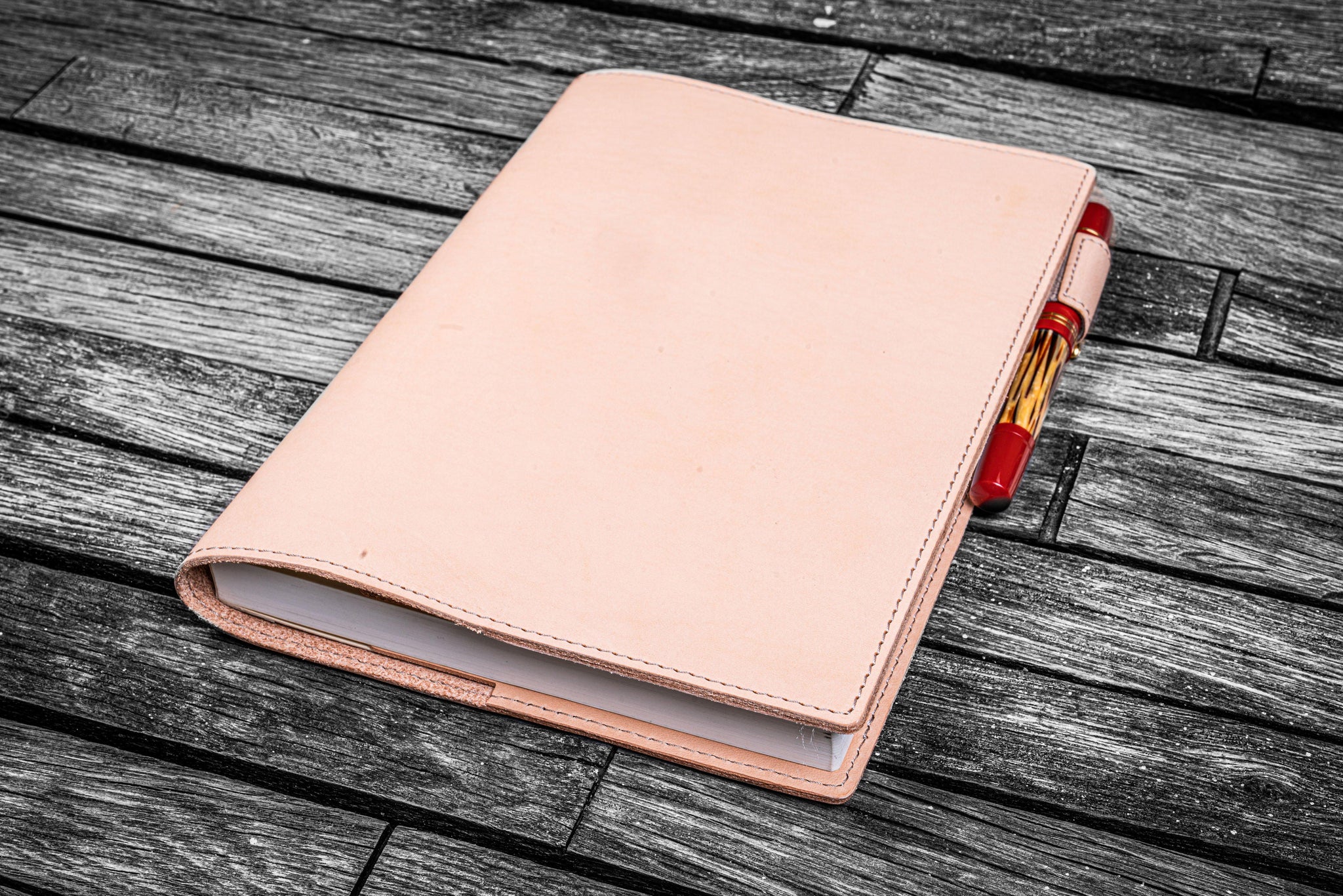 Leather Slim A5 Notebook / Planner Cover - Undyed
