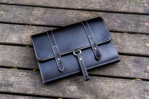 Leather Toiletry / Travel Bag - Black-Galen Leather