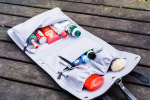 Leather Toiletry / Travel Bag - Black-Galen Leather