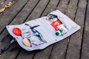 Leather Toiletry / Travel Bag - Black-Galen Leather