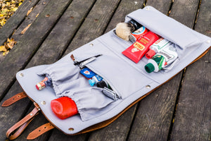 Leather Toiletry / Travel Bag - Brown-Galen Leather