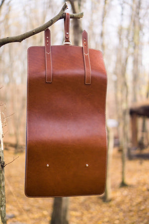 Leather Toiletry / Travel Bag - Brown-Galen Leather