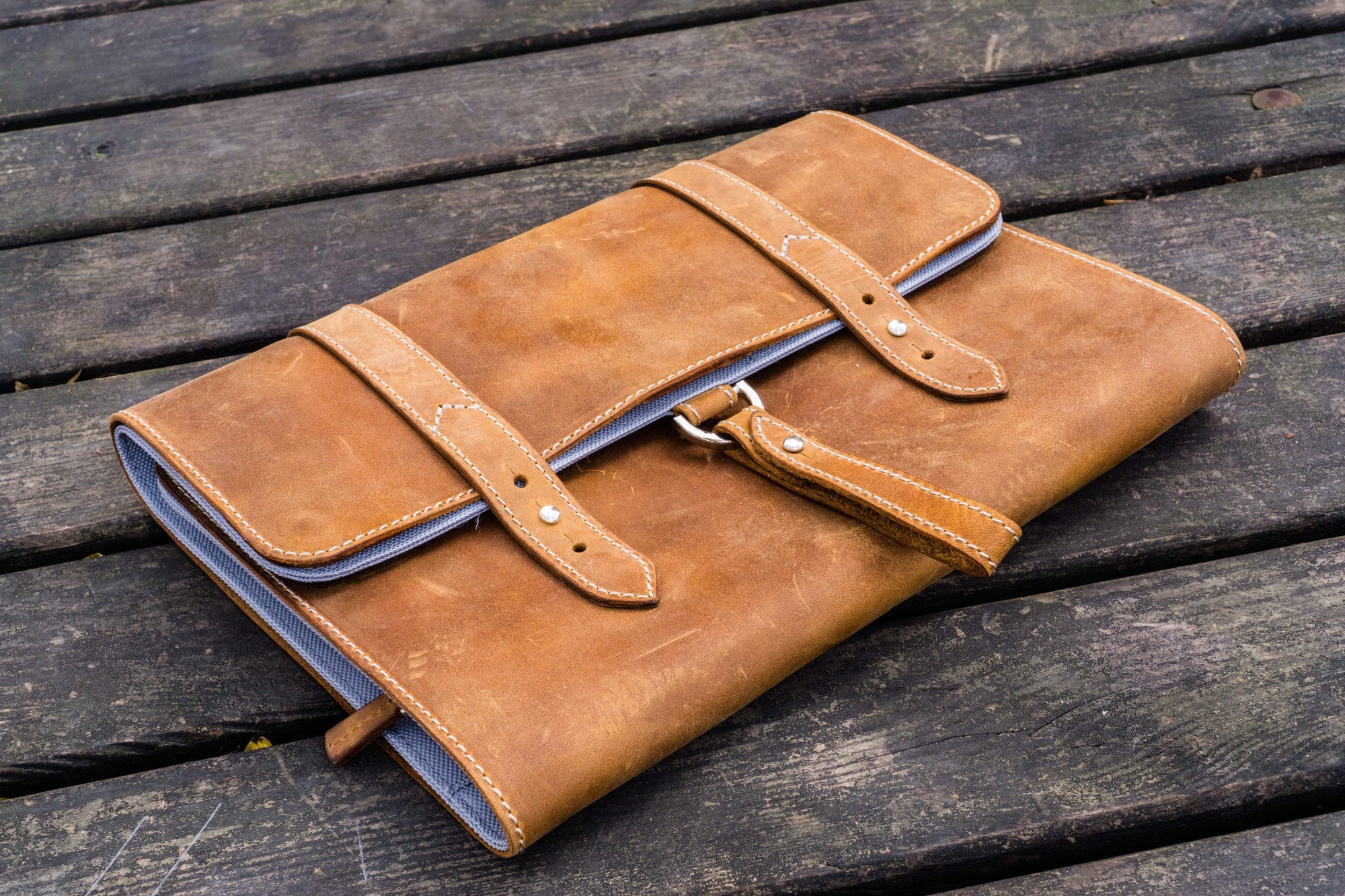 Leather Toiletry / Travel Bag - Crazy Horse Brown-Galen Leather