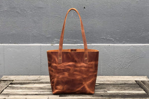 Leather Tote Bag - Crazy Horse Tan-Galen Leather