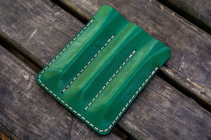 Leather Triple Fountain Pen Case / Pen Pouch - Green-Galen Leather