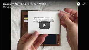 Leather Wallet Insert for Traveler's Notebook - Regular Size - Black-Galen Leather
