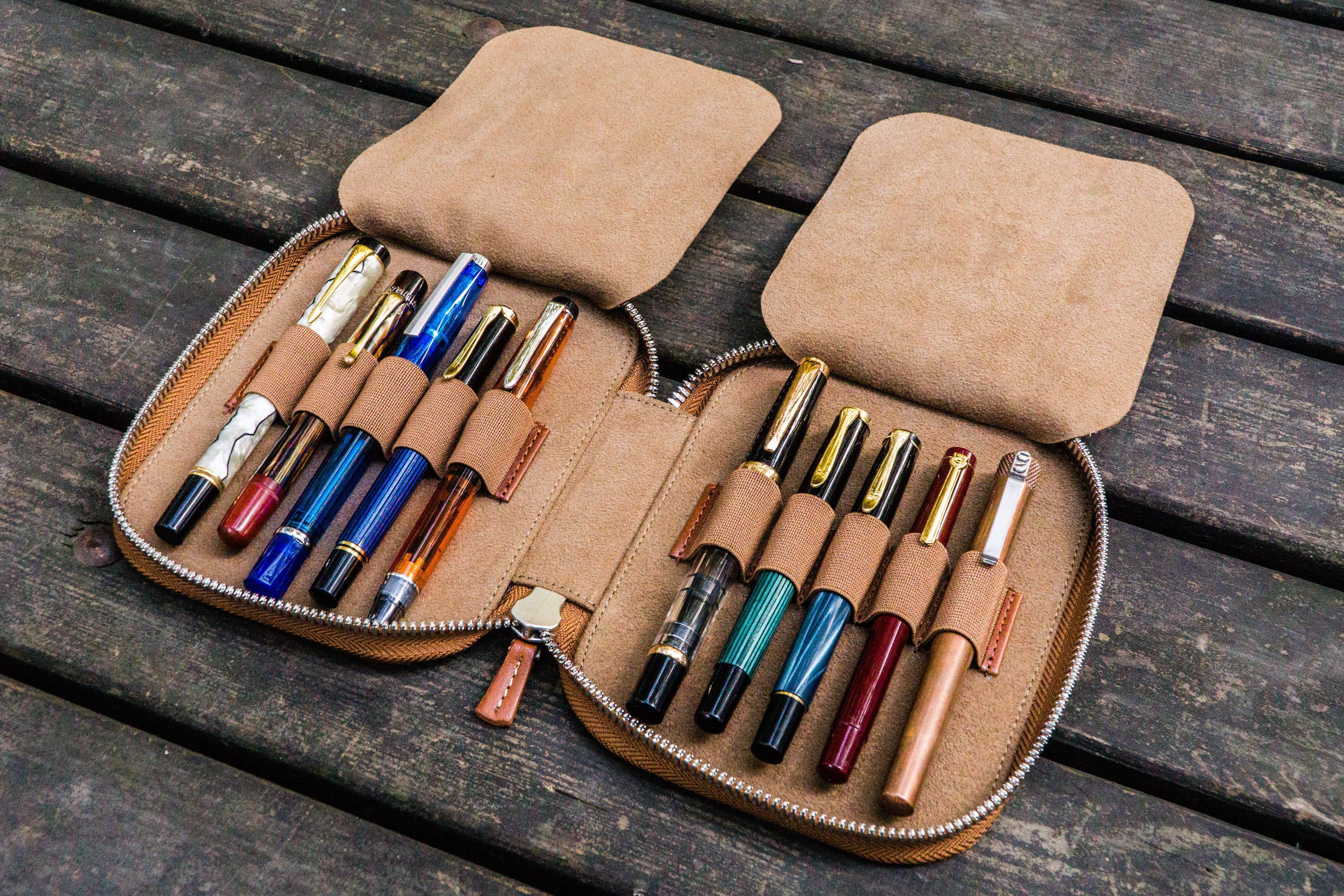 Small leather pen case - S size - 3 colours