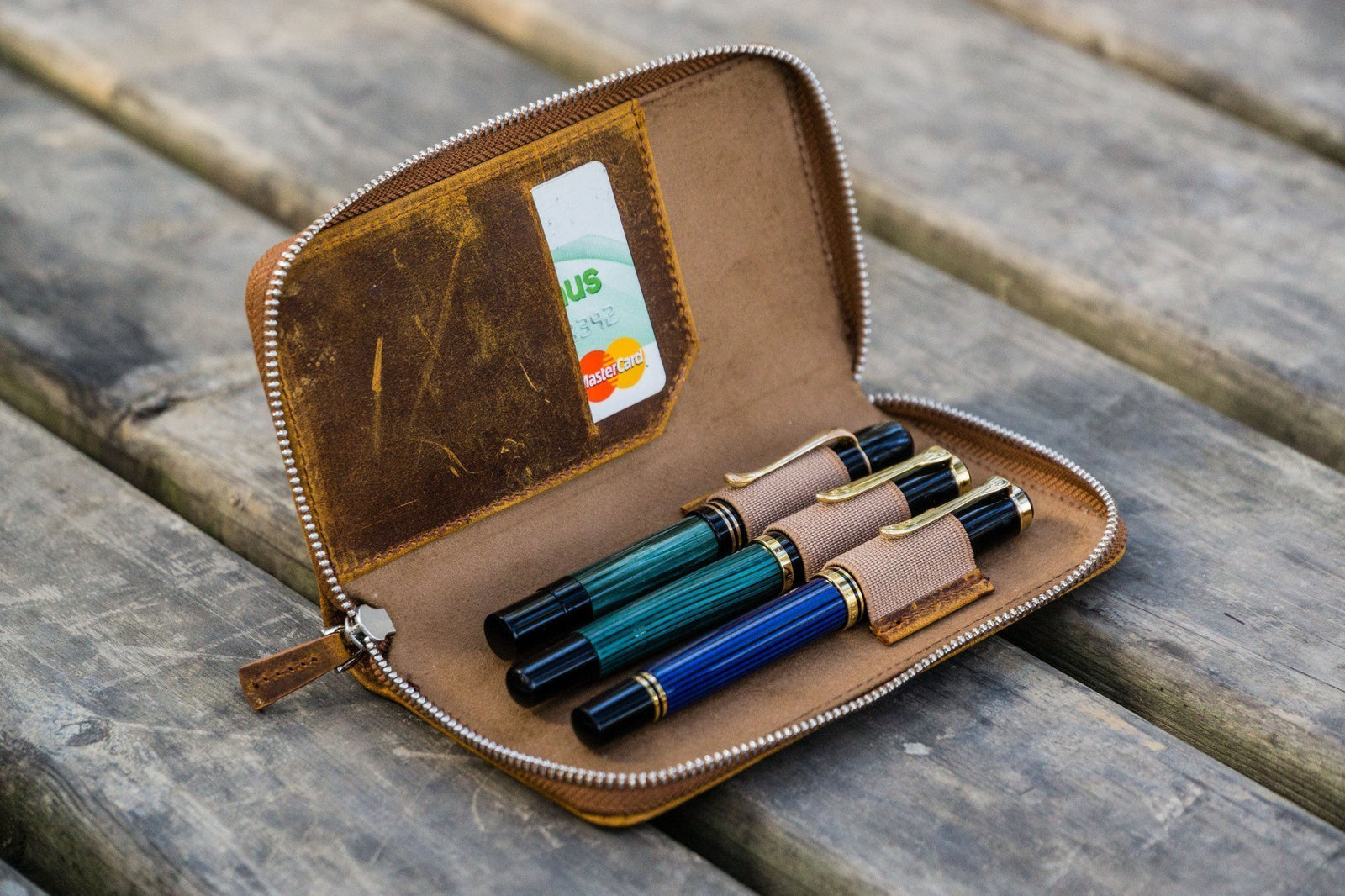 Small leather pen case - S size - 3 colours