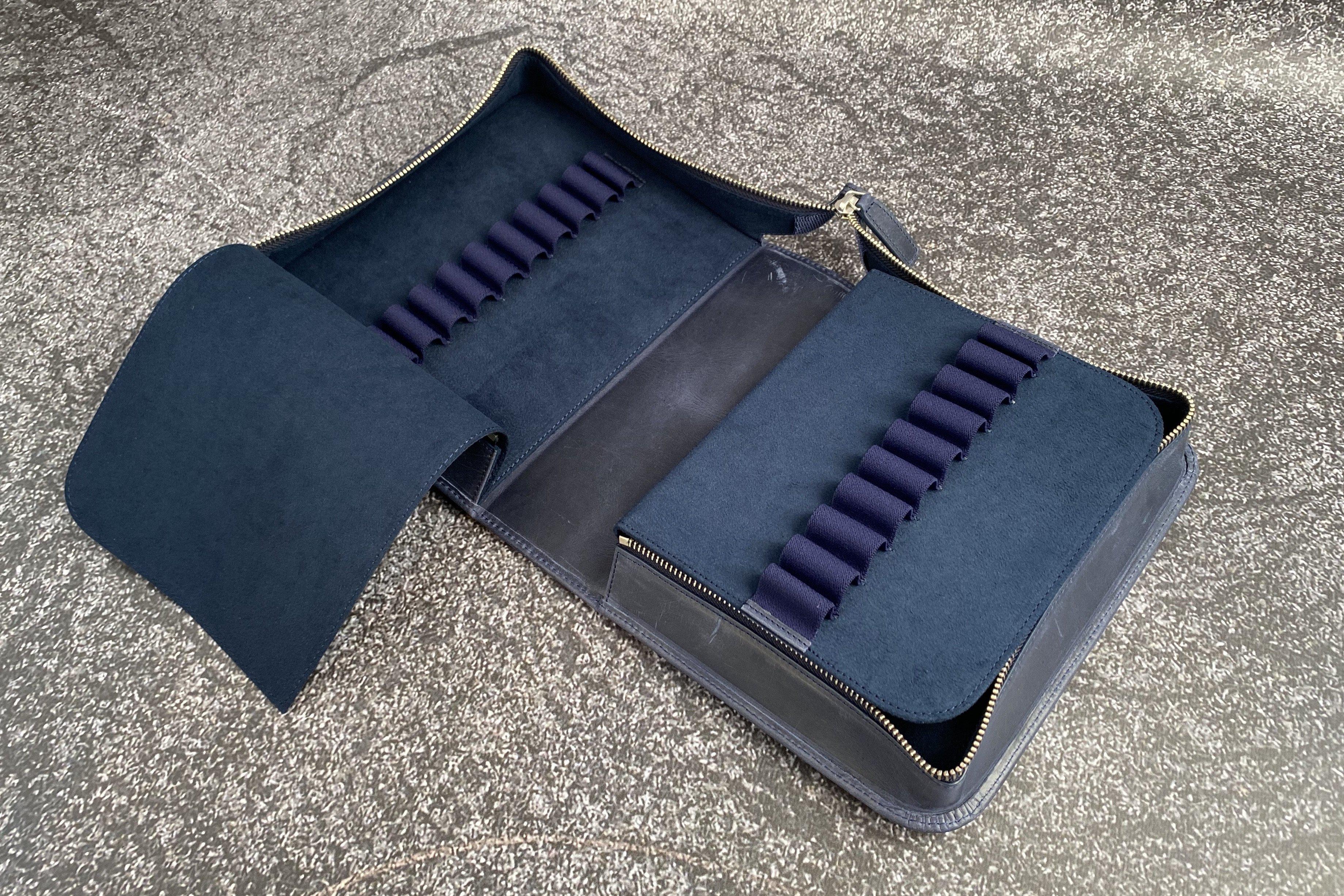 筆記具 Galen Leather Zippered 40 Slots Pen Case Brown Leather Zippered 40 Slots Pen Case - Galen Leather