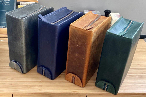 Pen Zip Pens 40 Leather Blue Case Pen Slots 40 Zippered Leather Galen 筆記具 Case Leather Galen | Collectors Pen for 筆記具