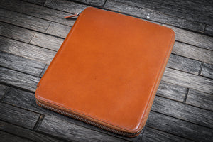 Leather Zippered Leuchtturm1917 B5 & Extra Large Moleskine Folio - Brown-Galen Leather