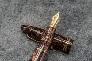 Leonardo Furore Fountain Pen - Bronze GT-Galen Leather