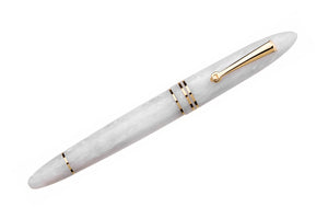 Leonardo Furore Fountain Pen - White Salt GT-Galen Leather