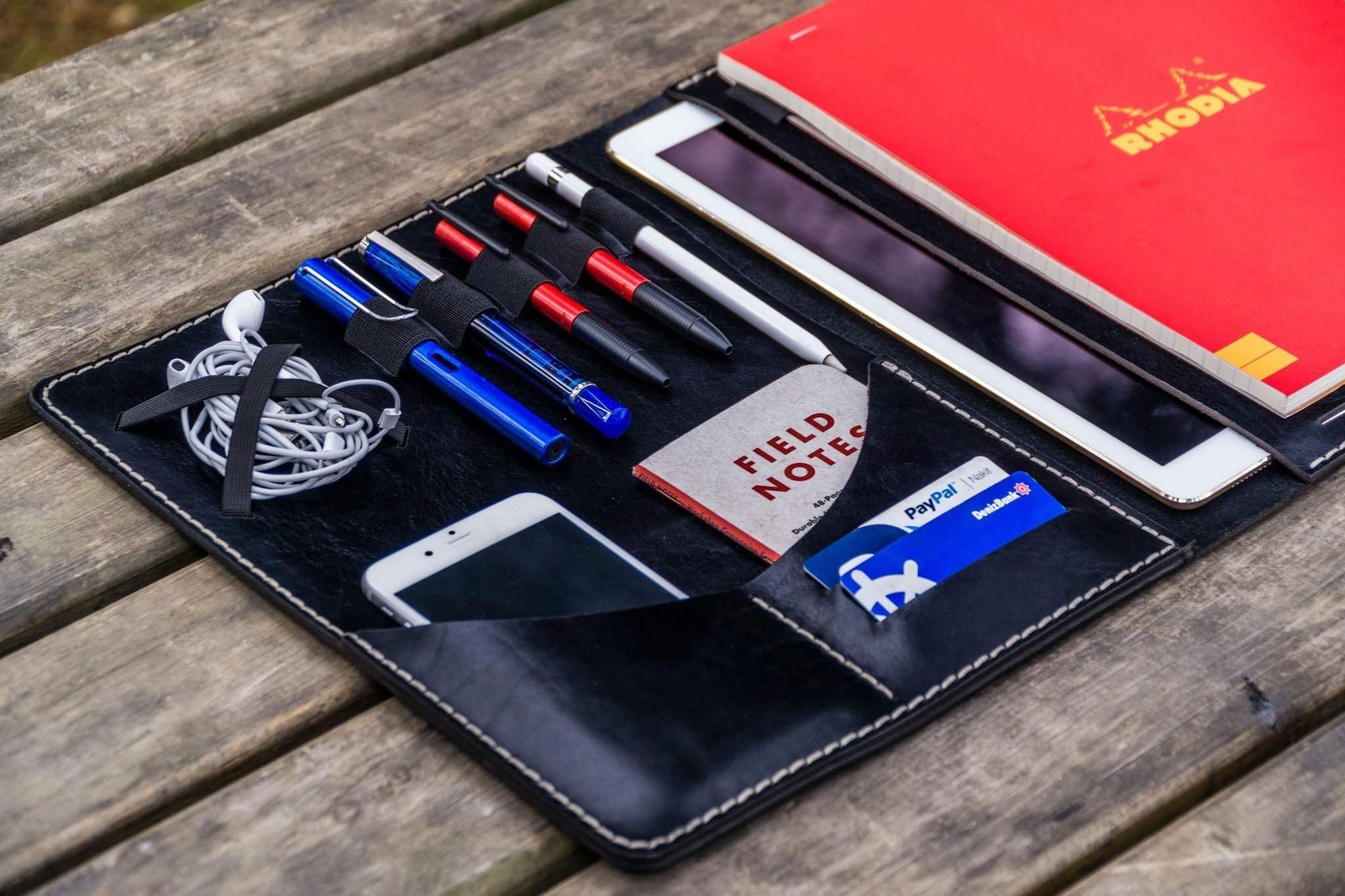 Leuchtturm1917 A4 Leather Cover Portfolio - Black - Galen Leather