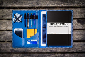 Leuchtturm1917 A4 - A4+ Leather Cover Portfolio - Blue-Galen Leather