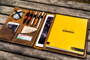 Leuchtturm1917 A4 - A4+ Leather Cover Portfolio - Crazy Horse Brown-Galen Leather