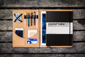 Leuchtturm1917 A4 - A4+ Leather Cover Portfolio - Natural-Galen Leather