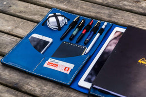Moleskine Professional Workbook A4 Cover, Leather Compendium - Blue-Galen Leather