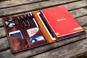 Moleskine Professional Workbook A4 Cover, Leather Compendium - Crazy Horse Orange-Galen Leather