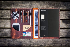 Moleskine Professional Workbook A4 Cover, Leather Compendium - Crazy Horse Orange-Galen Leather