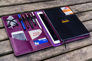 Moleskine Professional Workbook A4 Cover, Leather Compendium - Purple-Galen Leather