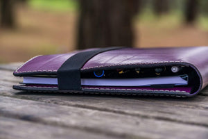 Moleskine Professional Workbook A4 Cover, Leather Compendium - Purple-Galen Leather