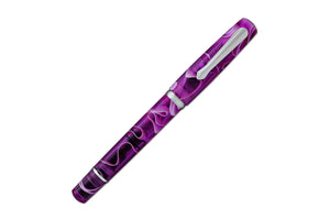Narwhal Fountain Pen - Hippocampus Purple + Leather Pen Sleeve-Galen Leather