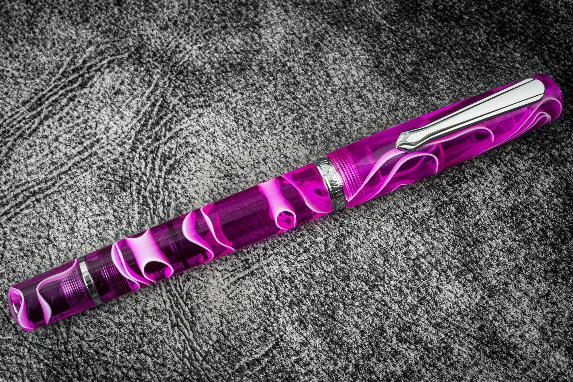 Narwhal Fountain Pen - Hippocampus Purple + Leather Pen Sleeve-Galen Leather