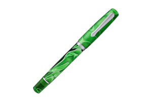 Narwhal Fountain Pen - Merman Green + Leather Pen Sleeve-Galen Leather