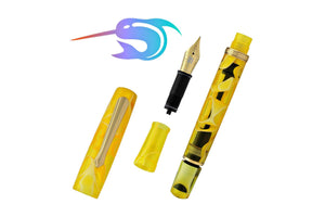 Narwhal Fountain Pen - Yellow Tang + Leather Pen Sleeve-Galen Leather