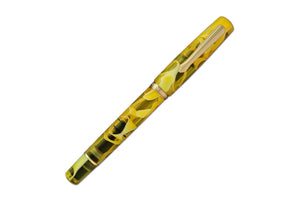 Narwhal Fountain Pen - Yellow Tang + Leather Pen Sleeve-Galen Leather