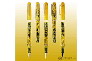 Narwhal Fountain Pen - Yellow Tang + Leather Pen Sleeve-Galen Leather