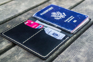 No.06 Leather Passport Holder - Black-Galen Leather