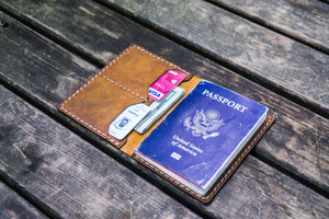 No.06 Leather Passport Holder - Crazy Horse Brown-Galen Leather