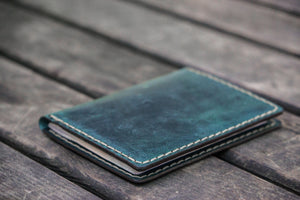 No.06 Leather Passport Holder - Crazy Horse Forest Green-Galen Leather