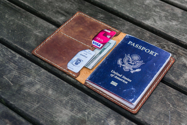 TOTEME Tan Embossed Passport Holder
