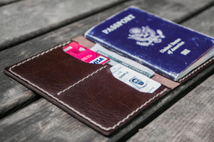 No.06 Leather Passport Holder - Dark Brown-Galen Leather