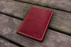 No.06 Leather Passport Holder-Red 1-Galen Leather
