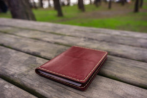 No.06 Leather Passport Holder-Red 1-Galen Leather