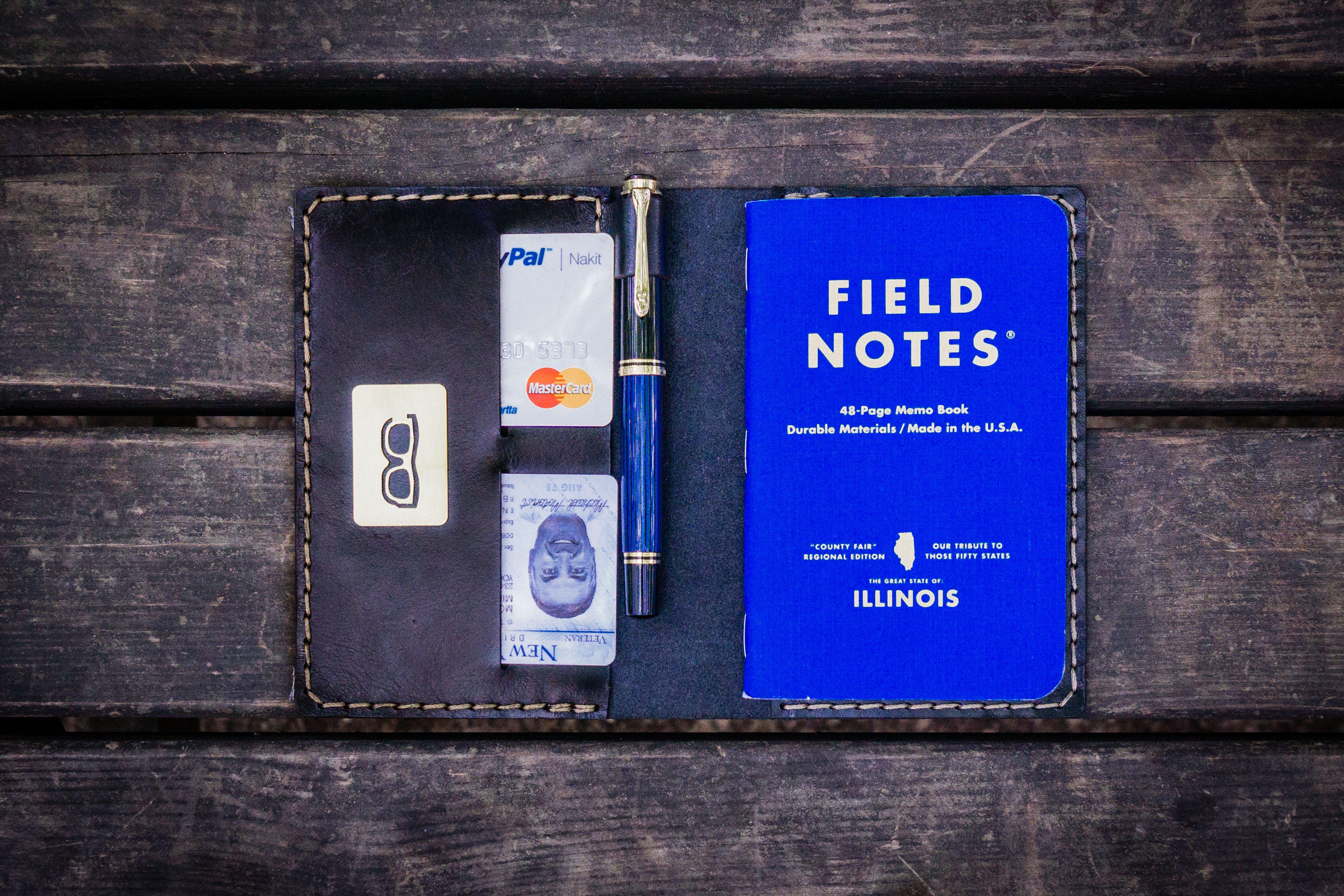 Field Notes Leather Cover with Pen Holders | Galen Leather