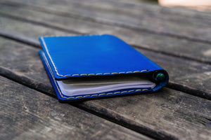 No.33 Personalized Leather Field Notes Cover - Blue-Galen Leather