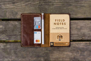 No.33 Personalized Leather Field Notes Cover - Brown-Galen Leather